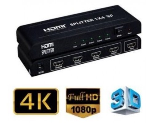 Multiplicador 4 salidas HDMI 4K Full HD 3D - 15 metros